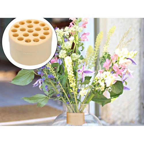 Support De Tige D'ikebana En Spirale Pour Vases, Support D'arrangement Floral Diy - Jaune - L