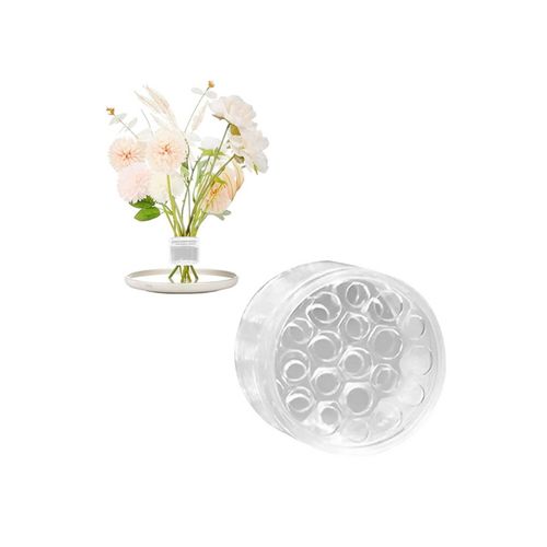 Support De Tige D'ikebana En Spirale Pour Vases, Support D'arrangement Floral Diy - Transparent - L