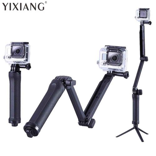 Support de trpied universel tanche  3 voies,bras d'extension de poigne monopode pour Gopro hero 4 2 3 + SJ4000,appareil photo Xiaoyi