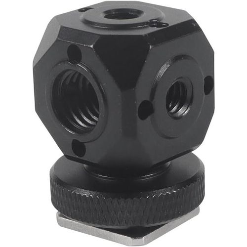 Support De Trou De Vis Magic Cubique Adaptateur 6,35 Mm Compatible Avec Gopro Dslr Camras Cage Flash Microphone Moniteur Trpied Support (Cold Shoe Cube E)[GOP6254127]