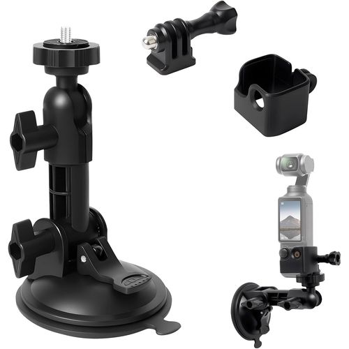 Support De Voiture  Ventouse Compatible Avec Dji Osmo Pocket 3/2/Action 5 Pro/4/3, Pour Gopro Hero 13/12/11/10/9, Pour Insta360 Ace Pro 2 Action Camra Accessoires Avec Adaptateur[GOP6254619]