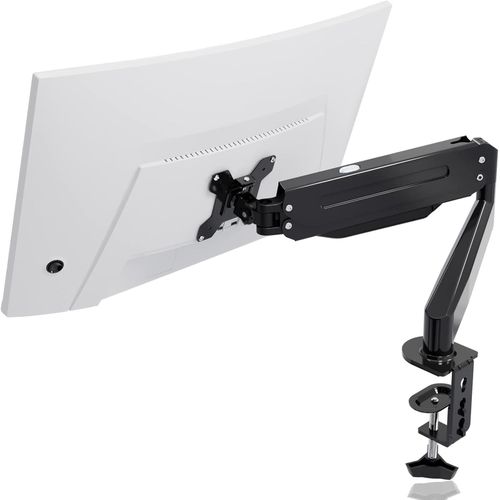 Support Ecran PC Bras pour Moniteur Simple avec Ressort  Gaz,17  27 Pouces,Pivot, Rotation, Bras pour Moniteur jusqu' 6 kg, VESA 75/100 mm, Support Ecran PC Bureau, Pied Ecran PC - MD8.[S234]