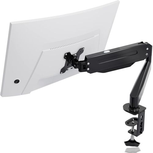 Support Ecran PC Bras pour Moniteur Simple avec Ressort  Gaz,17  32 Pouces,Pivot,Rotation,Bras pour Moniteur jusqu' 10 kg,VESA 75/100 mm,Support Ecran PC Bureau,Pied Ecran PC-MD8
