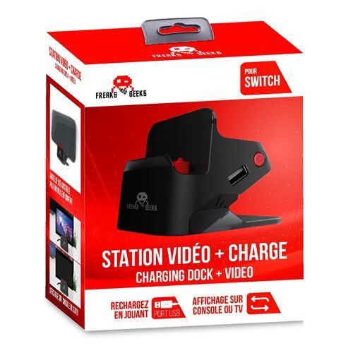 Support Et Recharge Pour Nintendo Switch Freaks And Geeks Noir