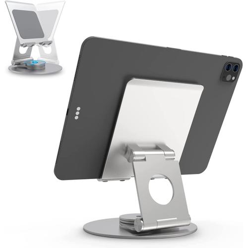 Support Ipad Pivotant, Aluminium Portable Rotatif  360  Support Ipad Pour Tablette Bureau, Affaires, Cuisine, Bureau