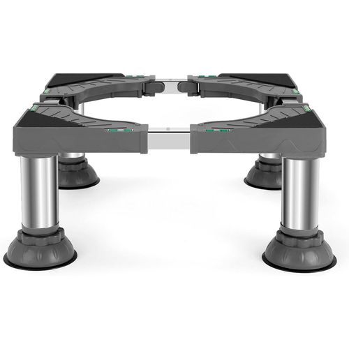 Support Machine  Laver 4 Pieds  Ventouse,Charge 200KG Socle Machine a Laver,Hauteur de 17.7-21cm,Largeur Rglable de 40-62cm Support lectromnager pour Machines  Laver,Gris