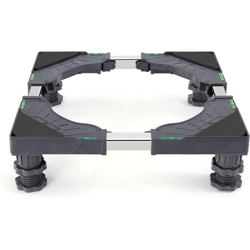 Support Machine  Laver 4 Pieds Rembourrs,Charge 200KG Socle Machine a Laver,Largeur Rglable de 40-62cm,Hauteur de 10-12.5cm Support lectromnager pour Machines  Laver,Gris