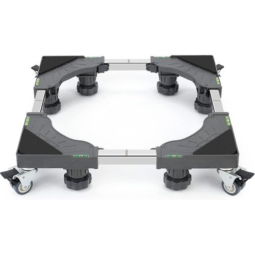 Support Machine  Laver 4 Roulettes Verrouillables Avec 8 Pieds Rembourrs, Charge 300Kg Socle Machine A Laver, Largeur Rglable De 40-62Cm, Hauteur De 11-12.5Cm Support lectromn[MAC0290]