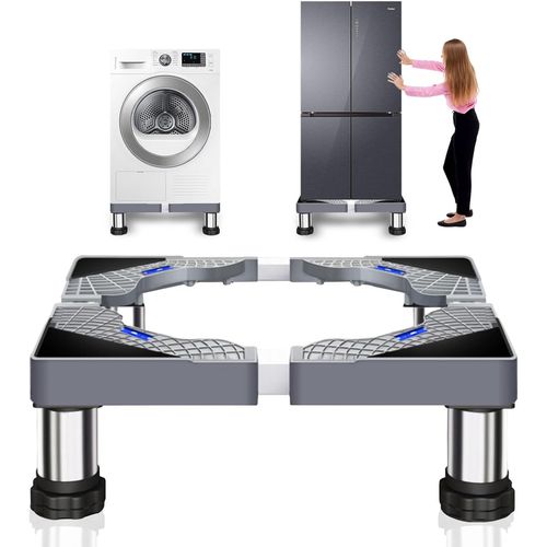 Support Machine A Laver, Socle Machine A Laver, Largeur Rglable 40-60Cm, Avec 4 Pieds Stable Pour Machine  Laver, Pour Rfrigrateur, Machine  Laver, Sche-Linge, Conglateur[MAC0530]
