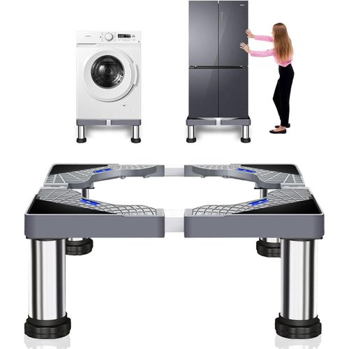 Support Machine A Laver, Socle Machine A Laver, Largeur Rglable 40-60Cm, Avec 4 Pieds Stable Pour Machine  Laver, Pour Rfrigrateur, Sche-Linge, Conglateur, Hauteur 23-26Cm[MAC0529]