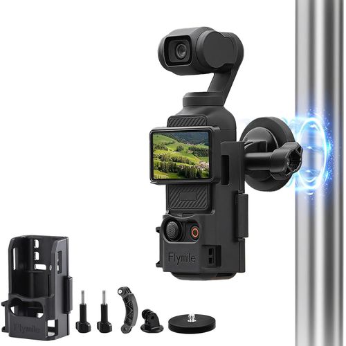 Support Magntique Compatible Avec Dji Osmo Pocket 3, Adaptateur D'Extension Magntique Pour Dji Pocket3/Osmo Pockt/Camras D'Action Avec Vis 1/4, Griffe, Rglable  180[Camera1798]