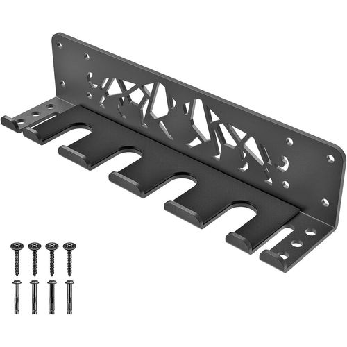 Support Mural Polyvalent Pour Haltres Avec 7 Crochets De Rangement Pour 4 Barres D'haltres, Peut Contenir Des Barres De Moins De 33 Mm Et Accessoires De Fitness, Organisation De [Ela710286]