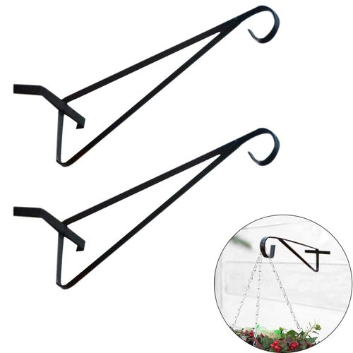 Lot De 6 Anneaux De Suspension Pour Pots De Fleurs Noirs Pour