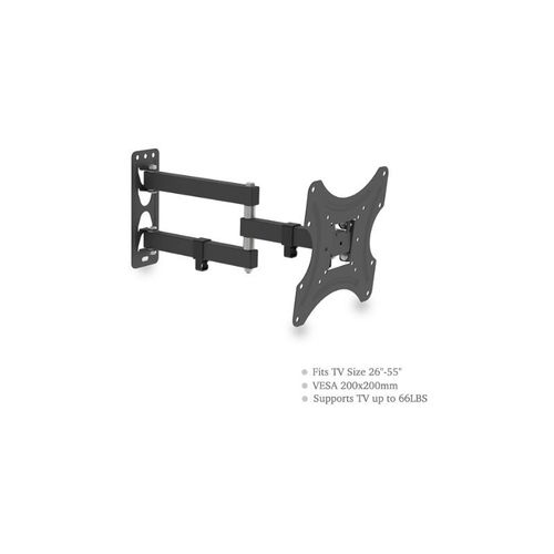 Support Mural TV 26-55 Pouces, Fixation Murale TV Peut Contenir Jusqu' 30KG, Accroche Television Mural Orientable, Incline (+ 5, -12) et tend, Support Vesa pour TV Plat/Incurv goodnice