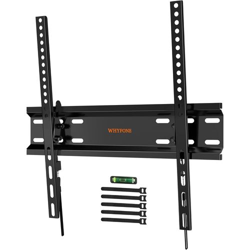 Support Mural TV pour Tlviseurs 26-60 Pouces LED LCD OLED Plats et Incurvs, Fixation Murale TV jusqu' 45kg, Support TV Mural Inclinable avec VESA Max 400x400mm, Niveau  Bulle Inclus