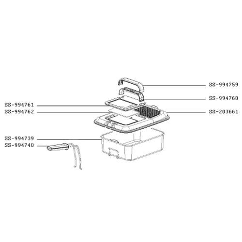 Support poigne de couvercle (repre SS-994761) Friteuse (SS-994761 SEB)