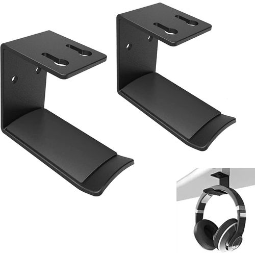 Support pour casque, 2 pices, support mural pour casque, support adhsif et viss, crochets universels pour couteurs, cbles de donnes, cintres, parapluies, noir