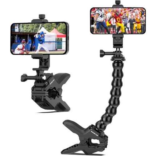 Support Tlphone  Col de Cygne Pince Fixation Pieds Flexible Bras Compatible avec iPhone 16 15 14 Pro Max Plus 13 12 11 SE XS XR X 8 7 6 Samsung GoPro et Tous Les Appareils 4-7