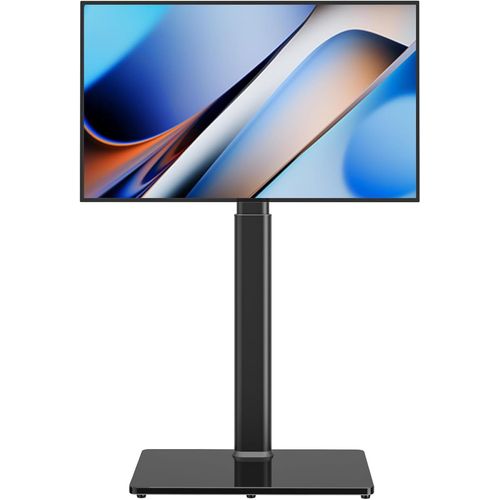 Support TV universel au sol avec support pivotant  80 degrs rglable en hauteur et design peu encombrant pour la plupart des tlviseurs LCD LED OLED de 27  65 pouces, parfait