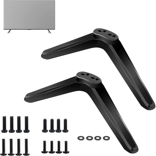 Support TV universel, pied TV, convient  la plupart des tlviseurs LED LCD de 27  55 pouces, LG Philips VIZIO TCL KONKA, capacit de poids : 99 kg, noir.[S427]