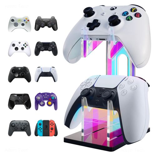 Support Universel En Acrylique Iris  2 Niveaux Pour Manette De Jeu Ps5 Xbox One Switch Color Accessoires De Jeu Antidrapant Stable En Acrylique Transparent