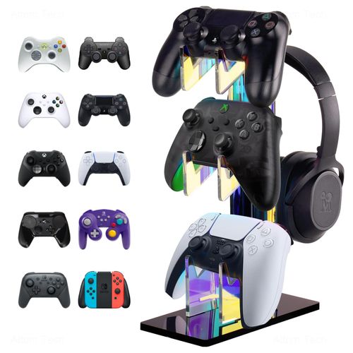 Support Universel En Acrylique Iris  3 Niveaux Pour Manette De Jeu Ps5 Xbox One Switch Color Accessoires De Jeu Support De Casque Stable Antidrapant