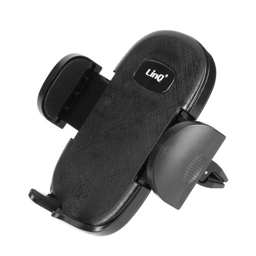 Support Voiture Smartphone Fixation Grille D'aration Rotatif  360 Linq Noir