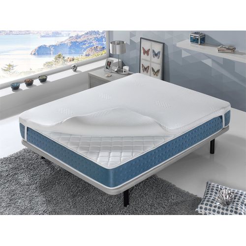 Sur Matelas 150x200 Nordes Hauteur 6 Cm 3 Cm Mousse A Mmoire De Forme + Mousse Haute Densit Dormalit