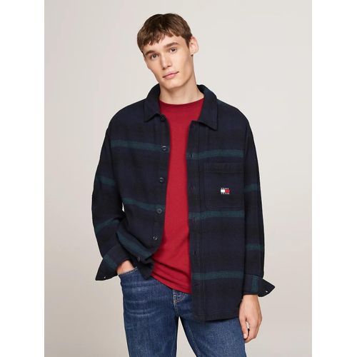 Surchemise  Carreaux En Flanelle Tjm Badge Check Overshirt/Deep Seawater Check - M