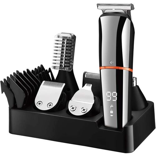 Surker Tondeuse  Barbe Pour Hommes Corps Moustache Nez Tondeuse  Cheveux Sans Fil Tondeuse De Prcision 6 En 1 Kit De Toilettage tanche Usb Rechargeable