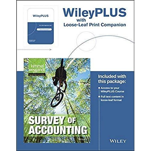 Survey Of Accounting Wileyplus Registration Card + Loose-Leaf Print Companion   de Paul D. Kimmel  Format Broch 