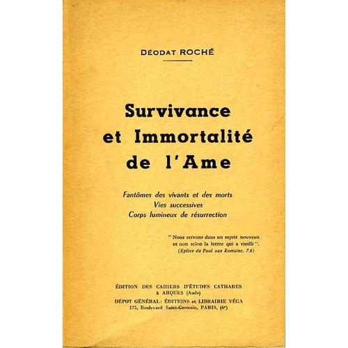 Survivance Et Immortalit De L'me   de Dodat Roch  Format Broch 