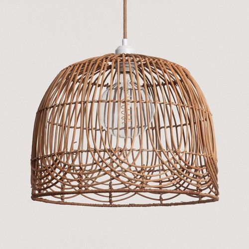 Suspension Rotin Anipe Iluzzia Textile Noir