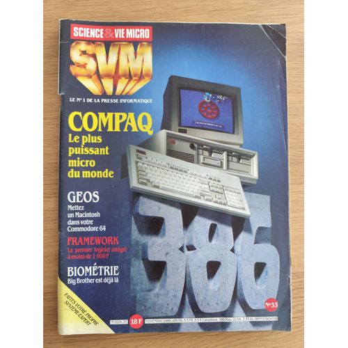 Svm (Sciences & Vie Micro)   N 33 : Compaq Le Plus Puissant Micro Du Monde