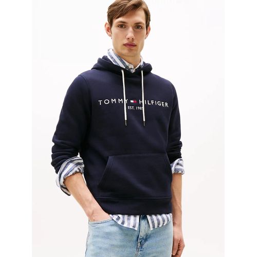 Sweat  Capuche  Logo En Molleton Flex Core Tommy Logo Hoody/Sky Captain - Xl