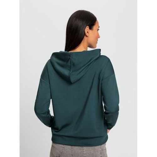 Sweat  Capuche lgants Rivets Fantaisie - Rick Cardona - Bleu Ptrole