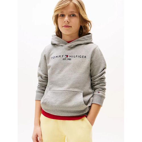 Sweat  Capuche Essential En Pur Coton  Logo Essential Hoodie/Light Grey Heather - 128 Cm