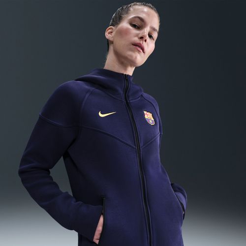 Sweat  Capuche Et Zip En Fleece Nike Football Fc Barcelona Tech Windrunner Pour Femme - Pourpre