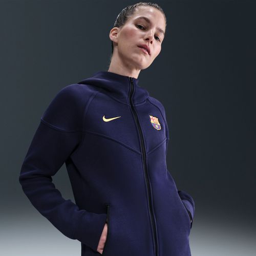 Sweat  Capuche Et Zip En Fleece Nike Football Fc Barcelona Tech Windrunner Pour Femme - Pourpre