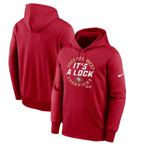 Sweat  Capuche Nike Scarlet San Francisco 49ers 2023 Nfc West Division Champions Locker Room Trophy Collection Pour Homme