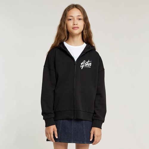 Sweat  Capuche Zipp Brushed Pour Filles - Noir - Fille