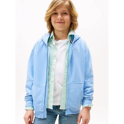 Sweat  Capuche Zipp  Drapeau Brod Tonal Flag Emb Zip Hoodie/Cloudy Blue - 128 Cm