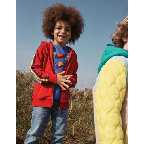 Sweat  Capuche Zipp Arc-En-Ciel-Rouge Tomate Cerise
