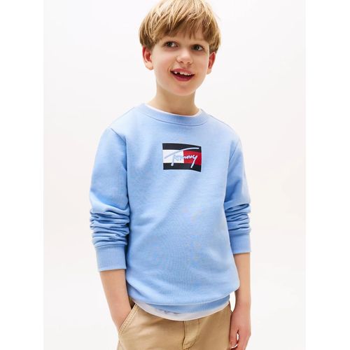 Sweat  Logo Emblmatique Tommy Script Flag Sweatshirt/Cloudy Blue - 86 Cm