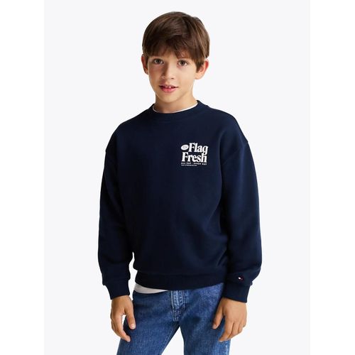 Sweat  Slogan Et Drapeau Au Dos Fun Flag Sweatshirt/Dark Blue - 74 Cm