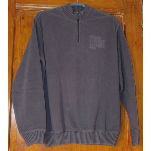 Sweat Avec Encolure Zippe - Bikool - Taille 16 Ans (178cm) - Marron Clair/Taupe Avec Motif Legend Code Du Ct Gauche - 100% Polyester