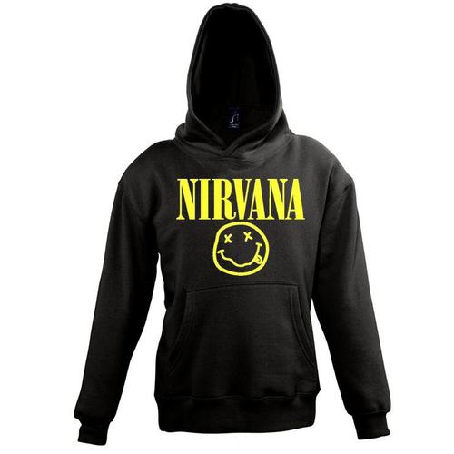 Sweat Capuche Nirvana Rock Legend Smiley Punk Metal Pull S  Xxl