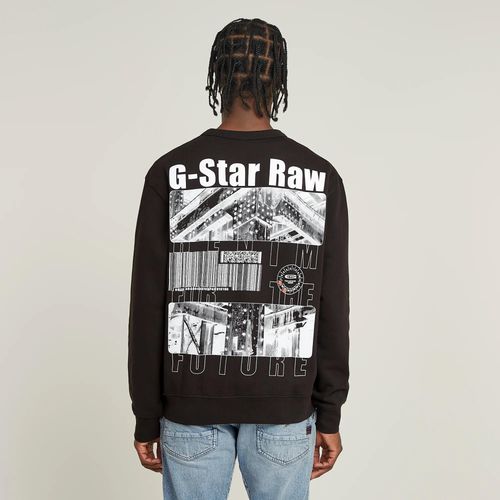 Sweater Substance Back Graphic Relaxed - Noir - Hommes