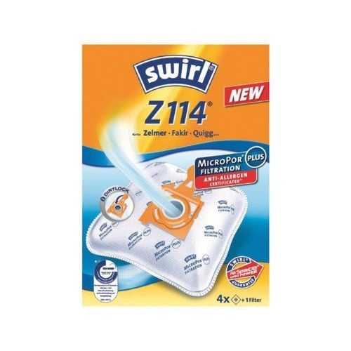 Swirl Lot De 4 Sacs Pour Aspirateur Et 1 Filtre Z 114 Mp Plus Airspace