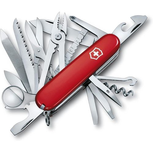 Swiss Champ, Swiss Army Knife, Couteau De Poche Suisse, Lger, Multitool, 33 Fonctions, Lame, Ciseaux, Tire Bouchon, Rouge